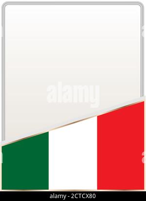 Italienische abstract flag Rahmen mit leeren Raum für Text. Stock Vektor