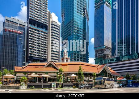 Ehemaliger Telok Ayer Markt (Lau Pa Sat), Singapur Stockfoto