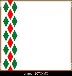 Dekorative grün rot Ornament Band italienische Symbole Rahmen. Stock Vektor