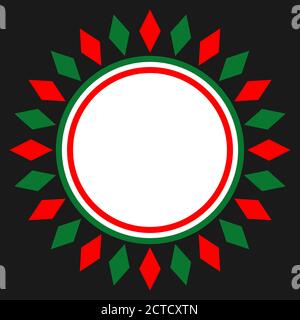 Italienische Symbole Kartenrahmen mit leerem Platz für Ihren Text. Stock Vektor