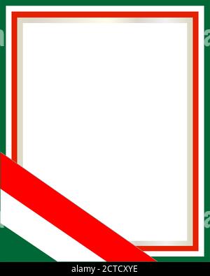 Italienische Flagge Grenze Ecke mit leerem Raum für Text. Stock Vektor