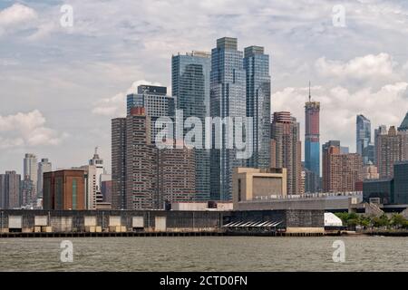 Sliver Towers, Hell's Kitchen, Clinton, Manhattan Island, New York, USA. Stockfoto