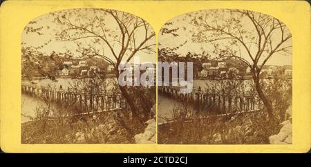 Annisquam und Brücke., Standbild, Stereographen, 1850 - 1930, Procter Brothers Stockfoto