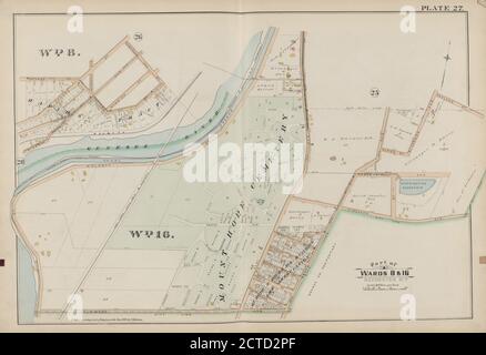 Rochester, Double Page Plate No. 27 Karte begrenzt durch Magnolia St., Oakland St., Highland Ave., Elmwood Ave., Standbild, Atlanses, 1888 Stockfoto