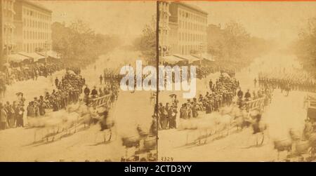 Shermans große Armee. Blick auf Pennsylvania Avenue von den Treasury Gebäude, während der Passage des 20. Armee Corps., E. & H.T. Anthony (Firma), 1861, Usa Stockfoto