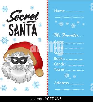 Skizze von santa claus Gesicht Geheimnis santa Gravur Stil Hand Gezeichnete Illustration Stock Vektor