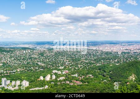 Blick über Budapest – die Hauptstadt Ungarns. Stockfoto