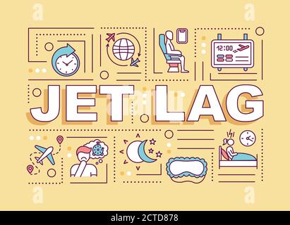 Jet lag Wort Konzepte Banner Stock Vektor