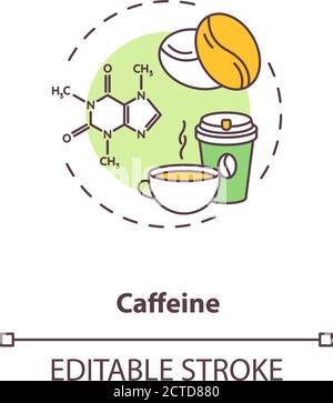 Koffein-Konzept-Symbol Stock Vektor