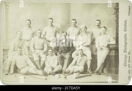 Providence Baseball Club, 1879, York, Riley, Hines, Start, Denny, Nara, H. Wright, Radbourne, Gilligan, G. Wright, Farrell, ward, Standbild, Fotografien, 1879 Stockfoto