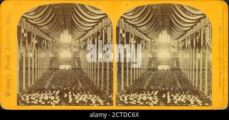 Weltfriedensjubiläum, 1872., Standbild, Stereographen, 1872, Pollock, Charles (1832-1910 Stockfoto