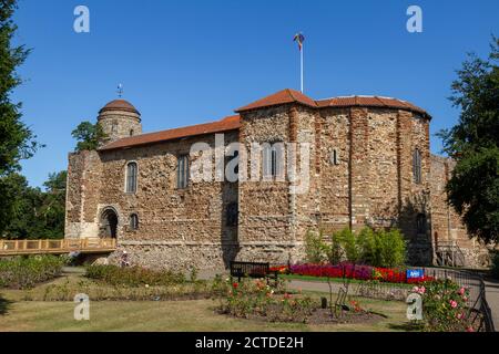 Colchester Castle, ein normannisches Schloss in Colchester, Essex, Großbritannien. Stockfoto