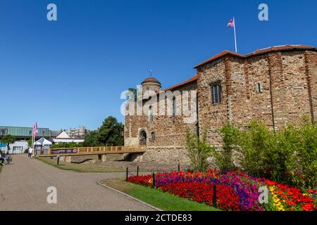 Colchester Castle, ein normannisches Schloss in Colchester, Essex, Großbritannien. Stockfoto
