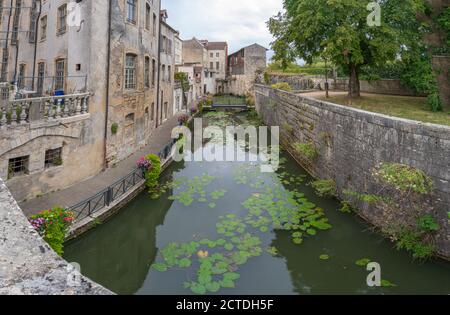 Dole, Frankreich - 08 31 2020: Blick auf den Gerberkanal Stockfoto