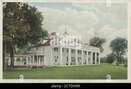 Das Herrenhaus, Mt. Vernon, VA., Standbild, Postkarten, 1898 - 1931 Stockfoto