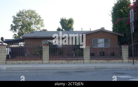 El Monte, California, USA 21. September 2020 EINE allgemeine Sicht der Atmosphäre von Steven Earl Elternhaus in 11214 E. Bryant Road in El Monte, Kalifornien, USA. Foto von Barry King/Alamy Stockfoto Stockfoto