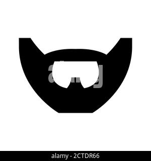 Bart Nahaufnahme, minimalistische Vektor Illustration Symbol Stock Vektor