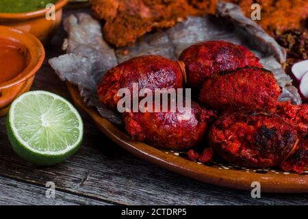 mexikanischer Chorizo traditionell aus oaxaca mexiko Stockfoto