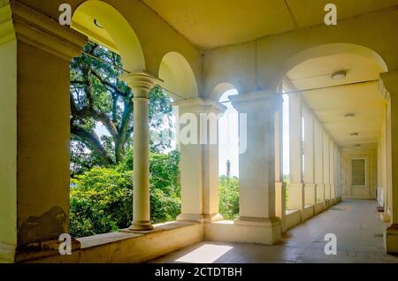 Das Lucey Administration Center ist im Spring Hill College, 22. August 2020, in Mobile, Alabama, abgebildet. Das Gebäude wurde 1869 erbaut. Stockfoto