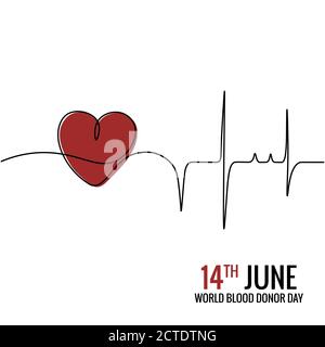 14. Juni,Weltblutspendertag Illustration des Blutspendekonzepts Design.... Stock Vektor