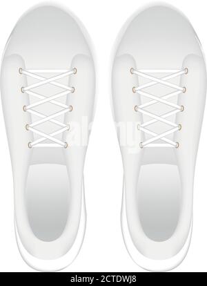 Isolierte weiße Tennisschuhe. Medizinische Uniform - Vektor Stock Vektor