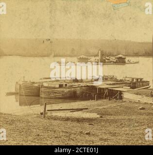 Wo Gefangene ausgetauscht wurden. Aiken's Landing, Point of Exchange for Union and Confederate Prisoners., Taylor & Huntington, 1861, USA Stockfoto