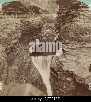 Eingangskaskade, Watkins Glen., Crum, R. D. (fl. 1870-1879), New York (Bundesstaat), Watkins Glen (N.Y Stockfoto