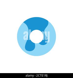 Kreis Wasserkurven Objekt Logo Vektor Stock Vektor