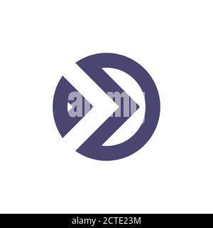 Pfeil geometrische Kreis Logo Vektor Stock Vektor