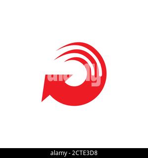 Streifen Drehbewegung Pfeil nach oben logo Vektor Stock Vektor