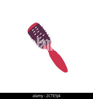 Haarbürstensymbol. Kamm-Schild. Handgezeichnete flache Vektorgrafik Stock Vektor