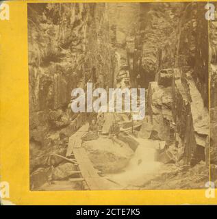 Besucher an der Flume, 1867., Fifield, H. S., Canyons, New Hampshire, Franconia Notch State Park (N.H Stockfoto