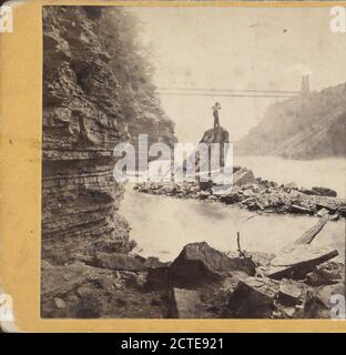 Hängebrücke, von unten Saw Mill., Soule, John P. (1827-1904), New York (Staat), Niagara Falls (N.Y. und ONT Stockfoto