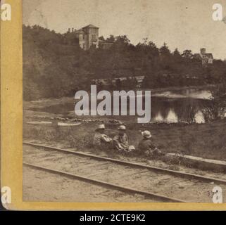 Greenwich Harbour Blick von Depot., E. & H.T. Anthony (Firma), Whitney, Beckwith & Paradice, New York, New Haven, und Hartford Railroad Company, New York (Bundesstaat Stockfoto