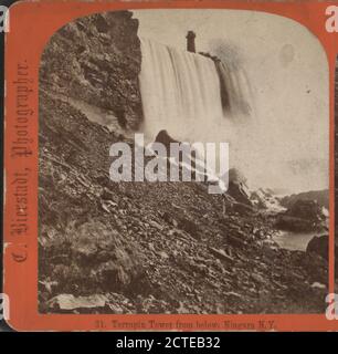 Terrapin Tower von unten, Niagara, N.Y., Bierstadt Brothers, Bierstadt, Charles (1819-1903), New York (State), Niagara Falls (N.Y. und Ont.), Niagara Falls Stockfoto