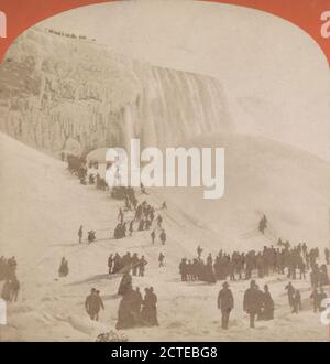 Momentan Blick auf Eis Berg und Eisbrücke, Niagara., Barker, George (1844-1894), New York (State), Niagara Falls (N.Y. und Ont.), Ontario Stockfoto