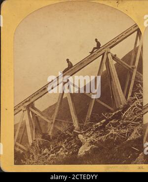 Die Jakobsleiter hinunter gleiten, Mt. Washington Railway., Kilburn Brothers, New Hampshire, Washington, Mount (N.H Stockfoto