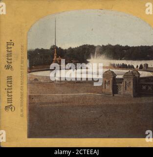 The Fountain and Terrace., Thorne, G. W. (George W.), New York (Staat), New York (N.Y.), New York, Central Park (New York, N.Y.), Manhattan (New York, N.Y.) Stockfoto