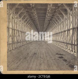 Perspektivische Ansicht. Hängebrücke Fahrweg., E. & H.T. Anthony (Firm), New York (State), Niagara Falls (N.Y. und Ont.), Niagara Falls Stockfoto