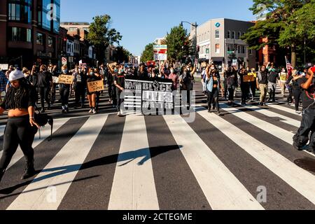 März für Gerechtigkeit, am 19. September 2020. Anti-Rassismus-Protest in Washington, DC, USA Stockfoto