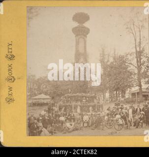 Obstsäule in Joneswood. Deutsches Thanksgiving Festival., 1865, New York (Staat), New York (N.Y.), Manhattan (New York, N.Y Stockfoto