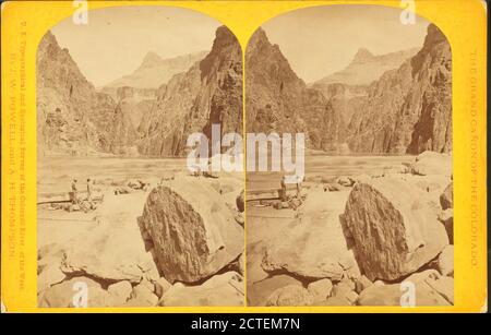 A Fall., Powell, John Wesley (1834-1902), 1872, Colorado River (Colorado-Mexiko), USA Stockfoto