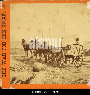 Armeewagen geht zum Kommissardepot, City Point, für Vorräte., E. & H.T. Anthony (Firma), 1861, Usa Stockfoto