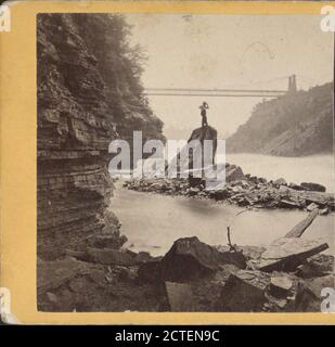 Hängebrücke, von unten Saw Mill., Soule, John P. (1827-1904), New York (Staat), Niagara Falls (N.Y. und ONT Stockfoto