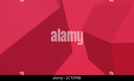 Rosa geometrische Formen Hintergrund, abstrakte 3d-Rendering. Stockfoto
