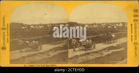 Allgemeine Ansicht von East Jaffrey., U.S. Stereoscopic Co., Roads, Carriages & Coaches, New Hampshire, Monadnock, Mount (N.H.), Jaffrey (N.H. Stockfoto