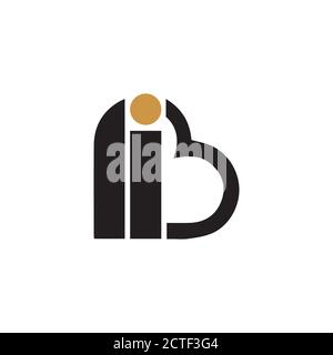 Anfangsbuchstabe ib Logo oder bi Logo Vektor Design-Vorlage Stock Vektor