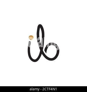 Anfangsbuchstabe ib Logo oder bi Logo Vektor Design-Vorlage Stock Vektor