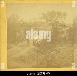 Chesterfield Bridge on North Anna, VA., with Rebel retzweifele in the distance, getragen vom 2. Corps unter General Hancock, 23. Mai 1864, O'Sullivan, Timothy H. (1840-1882), Philp & Solomons, 1862, United States Stockfoto