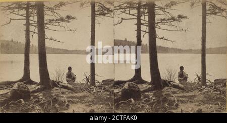 South Lake. Hunter Mountain in der Ferne., E. & H.T. Anthony (Firm), New York (Bundesstaat), Catskill Mountains (N.Y Stockfoto
